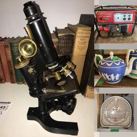 MaxSold Auction: This auction features Tools, Muskoka Chairs , Portable Generator, Sterling and Costume Jewellery, Paragon Tea Set, China, Glassware, Artwork, Books, Frames, Canning Jars, Juicer, Freezer, Shelving,   Wood, Garden Tools, Singer Sewing Machine, Weights, Christmas Decor,  and Much Much More!