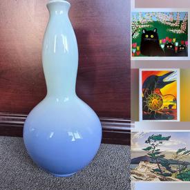 MaxSold Auction: This online auction includes artworks, books, MCM stoneware and more!