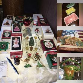 MaxSold Auction: This online auction includes chairs, lamps, ceiling globes, piano rolls, milk glass, seasonal decor, Depression glass, glassware, electronics, coins, banknotes, Lenox and other figurines, Lionel trains, CDs, planters, ceramics and much more!