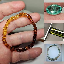 MaxSold Auction: This online auction features gemstone bracelets and loose gemstones such as emeralds, sapphires, opals, tourmaline, rubies, zircon, quartz, topaz, obsidian, aquamarine, citrines, garnets, and much, much, more!!!