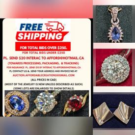 MaxSold Auction: This online auction features diamond jewelry, gemstone jewelry, silver jewelry, ring boxes, jeweler’s loupe, jewelry settings, and loose gemstones such as rubies, sapphires, tanzanites, topaz, freshwater pearls, opals, and much, much, more!!!