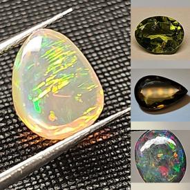 MaxSold Auction: This auction features Gem Stones, including Emeralds, Amber, Ametrine, Green Peridot, Tsavorite Garnet, Peach Morganite, Black Opal,  Citrine and much much more!