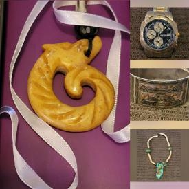 MaxSold Auction: This online auction features jade pendant, gold jewelry, coins, watches, cameras, stopwatch, sterling silver jewelry, medallion, and much more!!!