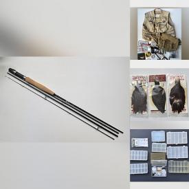 MaxSold Auction: This online auction features fly fishing rod, fishing vest, rod building supplies, dry fly hackles, fishing jelly rope, fly tying material, fly tackle boxes, fishing weights & floats, and much, much, more!!!