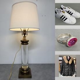 MaxSold Auction: This online auction includes lamps, vintage fireplace screen, runner rug, blankets, trinket boxes, bags, clothing, shoes, ceramics, wall art, jewelry, accessories and more!