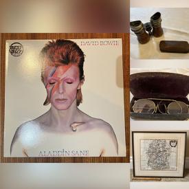 MaxSold Auction: This online auction includes David Bowie and other vinyl records, Yamaha recorders, golf memorabilia, marionettes, wall decor, opera glasses, flatware, glassware, decorative plates, jewelry, accessories, tea set, Wedgwood, CDs, armchairs, mantle clock, dresser, kitchenware and more!