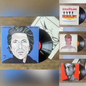 MaxSold Auction: This online auction features vinyl records such as Stevie Wonder, Randy Travis, Cream, David Bowie, Dean Martin, John Lennon, Elvis, Patsy Cline, ABBA, Kris Kristofferson, BB King, and much, much, more!!!