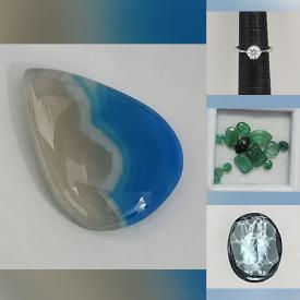 MaxSold Auction: This online auction includes rings and other jewelry, wireless mouse,  loose gemstones such as Opasl, Aquamarine, Topaz, Peridot, Citrine, Moissanite, and more!