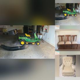 MaxSold Auction: This online auction features riding mower, collector tins, decorative plates, table & bed linens, Christmas houses & figurines, vintage Christmas lights, fitness gear, glass & wood coffee table, and more!!