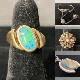 MaxSold Auction: This online auction features crystal glasses, antique stained glass lamp, art glass, sterling silver spoons, Navajo sterling silver jewelry, gemstone jewelry, and much more!!