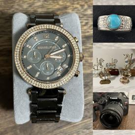 MaxSold Auction: This online auction features silver jewerly, Sid Dickens tiles, watches, small kitchen appliances, camera, unicorn collectibles, and much, much, more!!!n