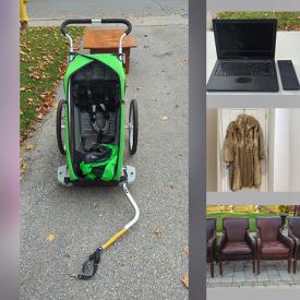 MaxSold Auction: This online auction features leather chairs, gas stove, decorative plates, portable piano, standing candelabra, apple computers, Legos, bike trailer, bikes,  fitness gear, sports trading card, outerwear, women’s clothing, and much, much, more!!!