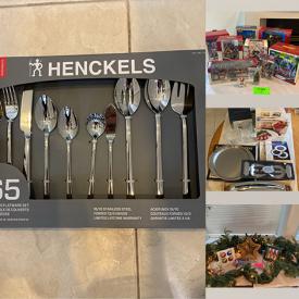 MaxSold Auction: This online auction features small kitchen appliances, vintage Pyrex, barware, bakeware, jello moulds, snowman collection, porcelain village, Christmas lights & ornaments, NIB Barbies, snowglobes, Christmas apparel, village figurines, and much more!!