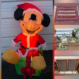 MaxSold Auction: This online auction features vintage tins, Frog Fantasy figurines, studio pottery, cookie jars, art glass, crocks, Carnival glass, costume jewelry, area rugs & runner, Christmas inflatables, stamps, vintage photography equipment, and much more!!