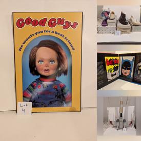 MaxSold Auction: This online auction includes Star Wars figures, Funko Pop, Predator bobblehead, Fortnite figures, Robosapien, Tonka and other toys, vintage shoes, boots, CD, Chucky poster and more!