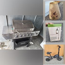 MaxSold Auction: This online auction features BBQ grill, NIB path lights, E-bike, video games, costume jewelry, binoculars, dehumidifier, DVD players, fishing gear, decorative plates, play kitchen, scooters, play mats, vacuums, sports equipment, dollhouse, snowboard, toys, drone, and more!