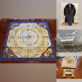 MaxSold Auction: This online auction features vintage capes, antique Duncan Phyfe table, hanging pot holders, antique wicker pram, women’s clothing & shoes, pashminas, designer scarves, coins, bar stools, and much, much more!!