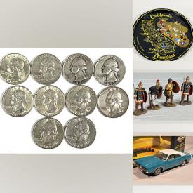 MaxSold Auction: This online auction features coins, vintage Pyrex, MCM ashtrays, vintage brass vase, art glass, toy soldiers & warriors, toy cannons & submarines, Lladro figurine, carved wood mask, Die Cast models, metal banks, McCoy vase, and much, much, more!!!