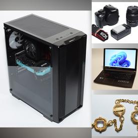 MaxSold Auction: This online auction features gaming PCs, gaming laptop, iMacs, monitors, toddler bike, toddler clothes, cameras & lenses, DVDs, computer parts, jewelry, webcams, gaming gear, leather jacket, portable washing machine, and more!!