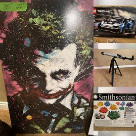 MaxSold Auction: This online auction features Vilas tables, vintage occasional chairs, games, beauty appliances, NIB Technics, Nerf toys, rock posters, telescope, NIB Smithsonian toys, and more!!