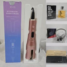 MaxSold Auction: This online auction includes light fixtures, perfume, bluetooth headset, BBQ Guru viper fan, bulbs, tripod, patio string lights, smart dimmer switch, electronics, body heating pad, mini projector, solar charger, laminator, smart camera, hair curler and more!