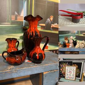 MaxSold Auction: This auction features  Antique Hardware, Pyrex, Jewelry, Tupperware,  Vintage Kitchen Utensils, Red Drip Glaze Pottery, 1970\'s Lamps, Vintage Mugs, Linens, Ceramic Dogs, Frames, Brass, Scrapbooks, Vintage Toys, Radio Flyer Tricycle, Sports Cards,  Baskets, and Much Much More!