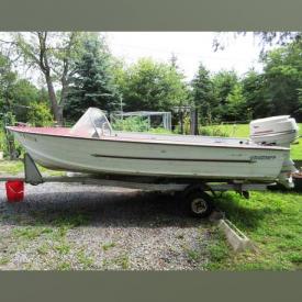 MaxSold Auction: This online auction features a Starcraft boat with trailer and Johnson motor a 12 foot fiberglass boat with Johnson motor; garden tools, supplies and decor including an outdoor firepit with benches, wheelbarrows, soaker hoses, rain barrels, plastic fencing, weed trimmers, metal patio set, plant shelf with grow-light, zero-gravity chair, wicker patio set; furniture including a pine washstand, faux wicker loveseat and much more!