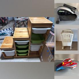 MaxSold Auction: This online auction includes an entrance table, kids toys, baby care accessories, board games, books, DVDs, whiteboards, stepper, shoes, Razor scooter, clothing and more!