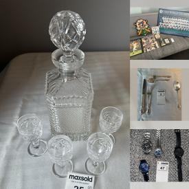 MaxSold Auction: This online auction features Blue Jay collectibles, crystal serveware, Legos, decanter set, BBQ set, portable stove tops, table & mirror set, garden fence, watches, and more!