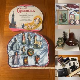 MaxSold Auction: This online auction includes jewelry, accessories, planter, vintage rattan tray, wall art, paperweights, Blenko glass, pottery, Chinese porcelain, Fenton and Bohemian glass, Kachina dolls, lamp base, Goebel and other figures, Asian art and more!