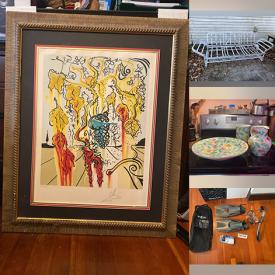 MaxSold Auction: This online auction includes accessories, Christmas craft supplies, wall art, HP printer, light fixtures, card games, linens, kitchenware, lamps, furniture such as tables, chairs, dresser, cabinets and more!