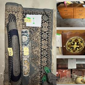 MaxSold Auction: This online auction includes a Midcentury dresser, mini fridge, camping gear, vintage end tables, toys, DVDs, books, kitchenware, small kitchen appliances, decor, ugs, mirrors, vintage luggage, wall art, china and more!
