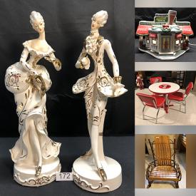 MaxSold Auction: This online auction features Coca-Cola collectibles, Christmas village collection, oil lamp, wall mask, genie bottles, Blue Mountain Pottery, stamps, First Day Covers, tea sets, yarn, coins, small kitchen appliances, crock, decorative plates, art glass, and much, much, more!!!