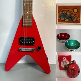 MaxSold Auction: This online auction features David Anderson enamelware, collectible spoons, gold jewelry, Pandora-style jewelry, art glass, McCoy pottery, coins, vintage toy robots, teacup/saucer sets, guitars, Norval Morrisseau print, vintage dragon teapot, vinyl records, and much, much, more!!!n