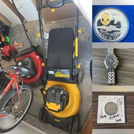 MaxSold Auction: This online auction features lawnmower, coins, vintage lighters, jr golf clubs, pocket tools, Pokémon cards, watches, wetsuit, gold ring, and more!