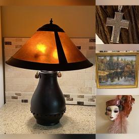 MaxSold Auction: This online auction includes clothing, accessories, vases, water jugs, wall art, DVDs, lamps, bags, coffee table, jewelry, chess set, cowhide rug and more!