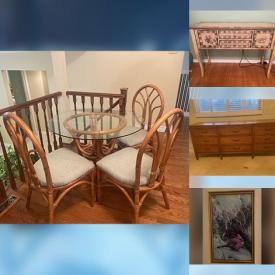 MaxSold Auction: This online auction includes furniture such as shelving units, chairs, tables, dresser, bedside table, desk and others, Robert Bateman print and other wall art, mirror, lamp, Rosenthal and other china, glassware and more!