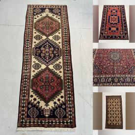 MaxSold Auction: This online auction features Persian rugs from Bakhtiar, Tabriz, Zanjan, Ardebil, Serapi, Mashhad, Baluchistan, Hamedan, and much more!!