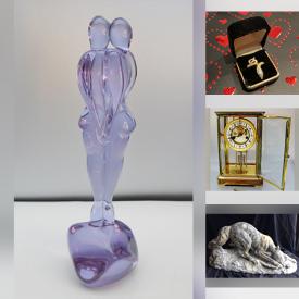 MaxSold Auction: This online auction features antique mantle clock, gold jewellery, stone sculptures, art glass, antique curio cabinet, vintage dollhouse & furniture, silver souvenir spoons, vintage footstools, antique books, Wade figurines, Dutch tile, art pottery, vanity sets, antique kitchen tools, crystal decanters, vintage jewellery, Lladro figurines, CNE memorabilia, vintage S & P shakers, Moorcroft dish, antique oil lamp, wood masks, perfume bottle,  and much, much, more!!!