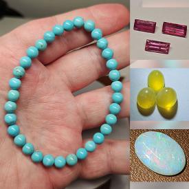 MaxSold Auction: This online auction features gemstone bracelets, and loose gemstones such as opals, sapphires, citrines, morganites, topaz, amethysts, tourmalines, garnets, and much, much, more!!!