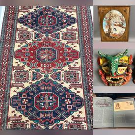 MaxSold Auction: This online auction features Morris Katz painting, Conant Ball bedroom furniture, stamps, art books, area rug, wall mask, comics, carved wall mirrors, pet products, and more!