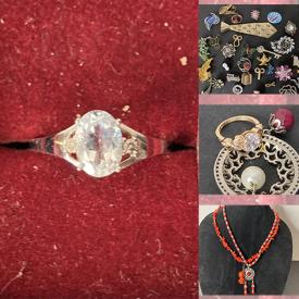 MaxSold Auction: This online auction features costume jewelry, watches, vintage metal belts, pin collection, sterling silver jewelry, emerald gemstone, and more!!