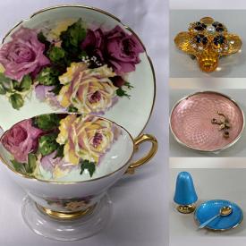 MaxSold Auction: This online auction includes jewelry, accessories, sterling silverware, Sheaffer and other pens, Aynsley and other china, Murano art glass, Royal Doulton decorative plate and more!n