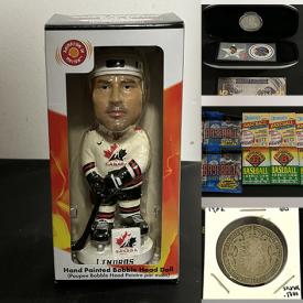 MaxSold Auction: This online auction includes coins, banknotes, bobbleheads, jewelry, NHL Star sticks, stamps, Pokemon cards, baseball trading cards, hockey trading cards and much more!