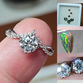 MaxSold Auction: This online auction features moissanite jewelry, gemstone jewelry, jade jewelry,  and loose gemstones such as emeralds, opals, sapphires, topaz, moganite, zircons, amethysts, rubies,  aquamarines, garnets, cinnabar, moonstones, prehnite, and much, much, more!!!