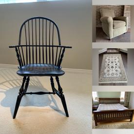 MaxSold Auction: This online auction features viintage club chairs, desktop converter, area rug, TV, golf clubs, radiator heater, treatment table/chair, spa style facial steamer, vacuums, bookcases, books, and much more!!