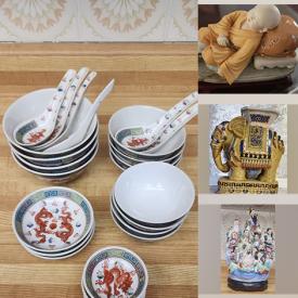 MaxSold Auction: This online auction features Buddha figurines, Asian vases, Asian tea sets, teacup/saucer sets, elephant stand, Rosewood stools, collector spoons & plates, Disney plates, mirrors, art pottery, and much more!!n