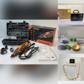 MaxSold Auction: This online auction features new ozone generator machine, LED mask, computer accessories, Bluetooth speakers, toys, beauty appliances, jewelry, string lights, LD light bulbs, solar LED beacons, gaming gear, power tools, clothes steamers, small kitchen appliances, power bars, pet products, clip fans, and much, much, more!!!