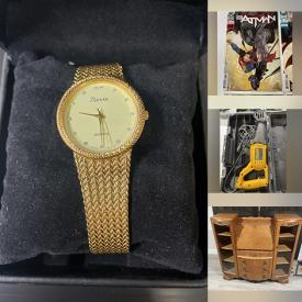 MaxSold Auction: This online auction features secretary desk, beer tap handles, DVDs, men’s shirts, toys, books, comics, stereo components, power tools, art pottery, area rug, and more!