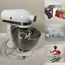 MaxSold Auction: This online auction includes a drop front secretary desk, display cabinet, power lift chair, meat slicer, jewelry, accessories, rugs, sarees, clothing, vintage Woods china, wall art, Teknion arm mount, servingware, vinyl records, silverplated items, kitchenware and more!